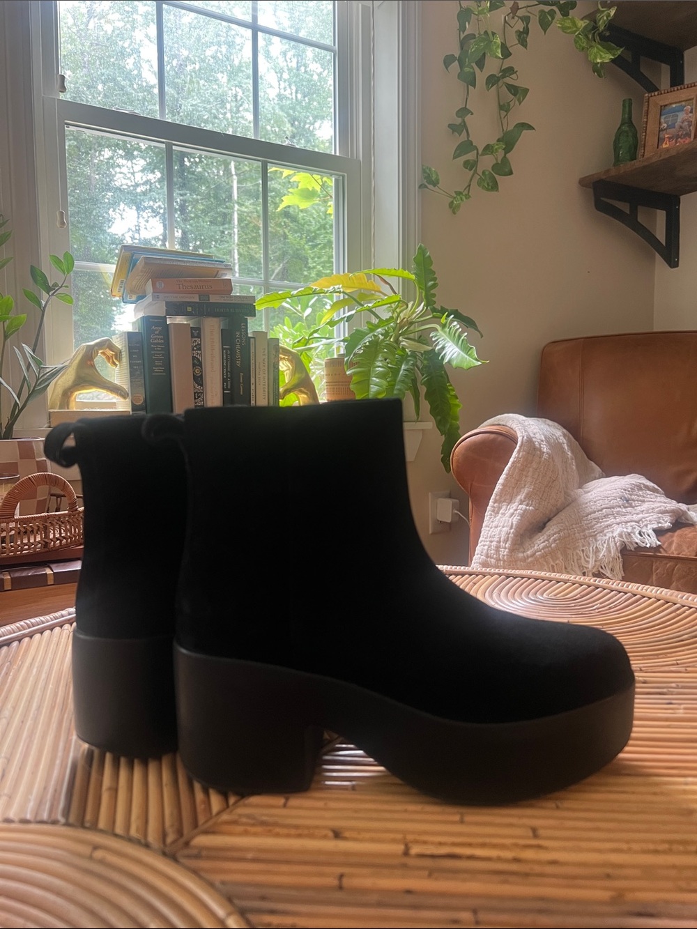 Black Platform Chelsea Ankle Boots - Women's